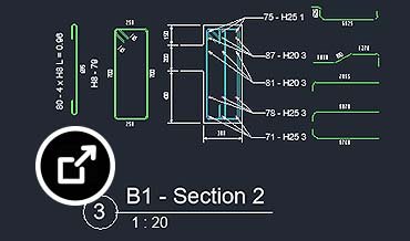 显示设计文档的 Autodesk Revit 界面 