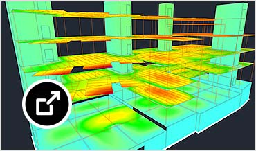 显示结构分析建模的 Autodesk Revit 界面 