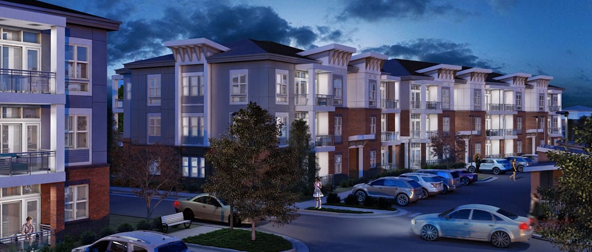 Rendering of multifamily building