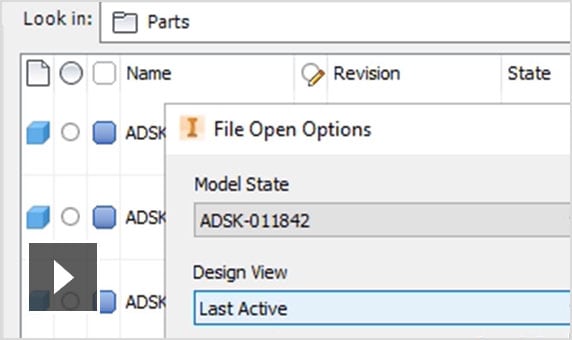 Video: Using Inventor model states in Vault Professional