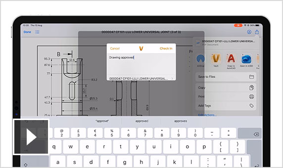 Video: Zeit- und ortsunabhängiger Zugriff auf Konstruktions- und Entwicklungsdaten mit der Mobil-App für Autodesk Vault