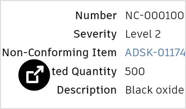 Non-conformance list