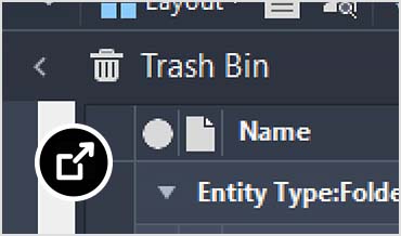 Vault screen shows files in trash bin.