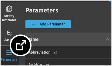 Parameters screen in Autodesk Tandem