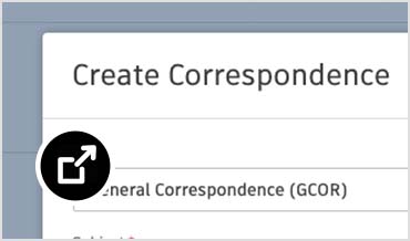 Create Correspondence screen in BIM Collaborate Pro 