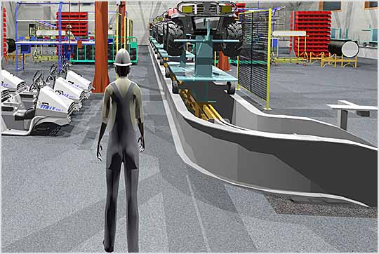 Walk-through of an ATV assembly line