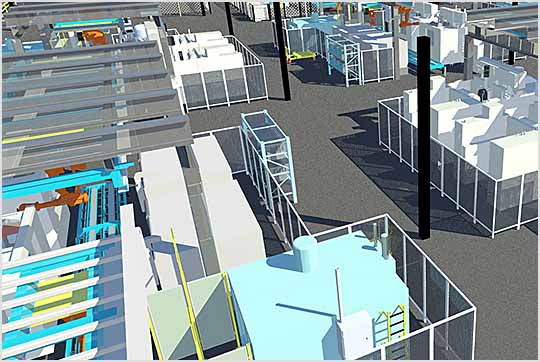 3D model of a large factory design