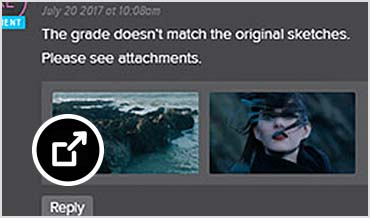 Client playlist in Flow Production Tracking with video and review notes