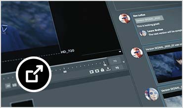 Review activity tool showing versions and comments in Flow Production Tracking