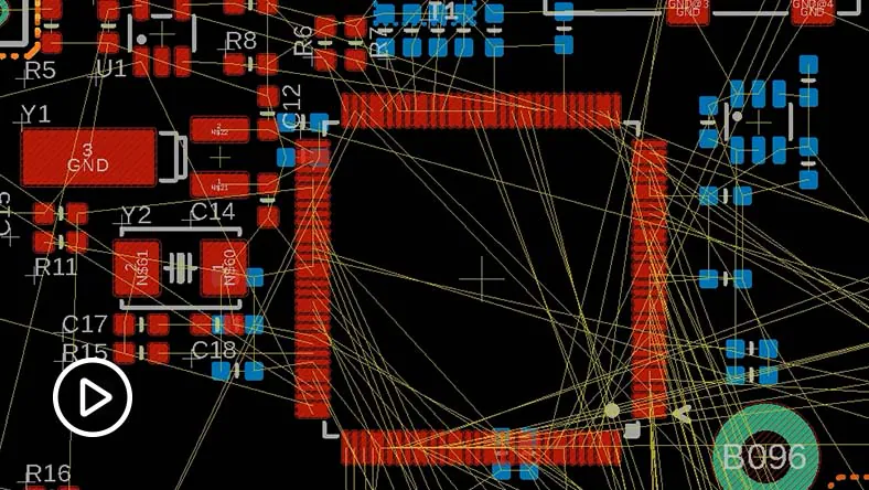 PCB layout editor in Autodesk Fusion electronics