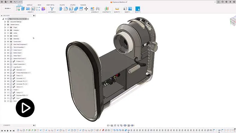 Autodesk Fusion の 3D モデリングおよび設計ツール