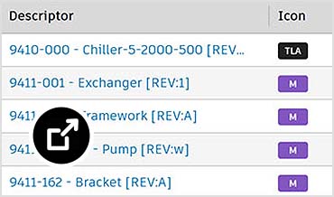 Bill of materials display