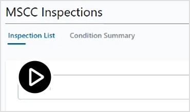 Support for the MSCC condition standard and uploading inspections 