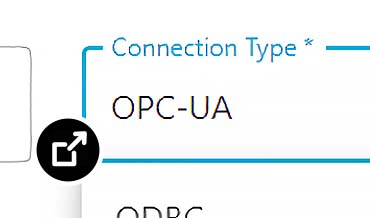 Info360 Insight screen showing OPC-UA connection