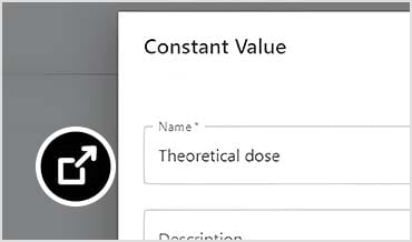 Configuration window to assign a constant value open in Info360 Plant