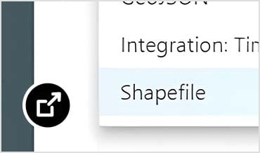Info360 Asset with data source dropdown menu expanded