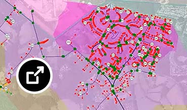 IWLive Pro showing pipe burst incident map