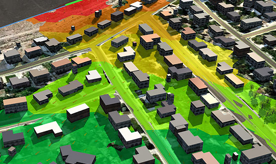 Analyze flooding projects based on multiple inflow locations and water elevation changes over time