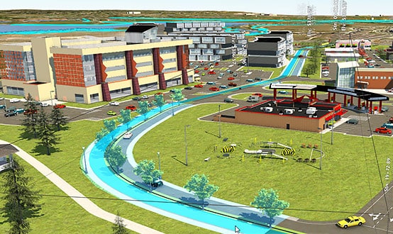 Analyze sight distance for component roads and intersections