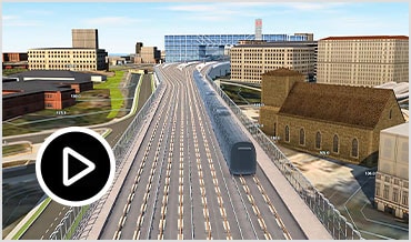 도시 지역의 모델을 통해 상승한 기차를 따른 다음 역사의 아래쪽 데크에 확대하는 자동 Screencast