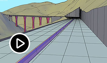 ビデオ: Civil 3D、InfraWorks の順に道路モデルを表示する音声なしのスクリーンキャスト