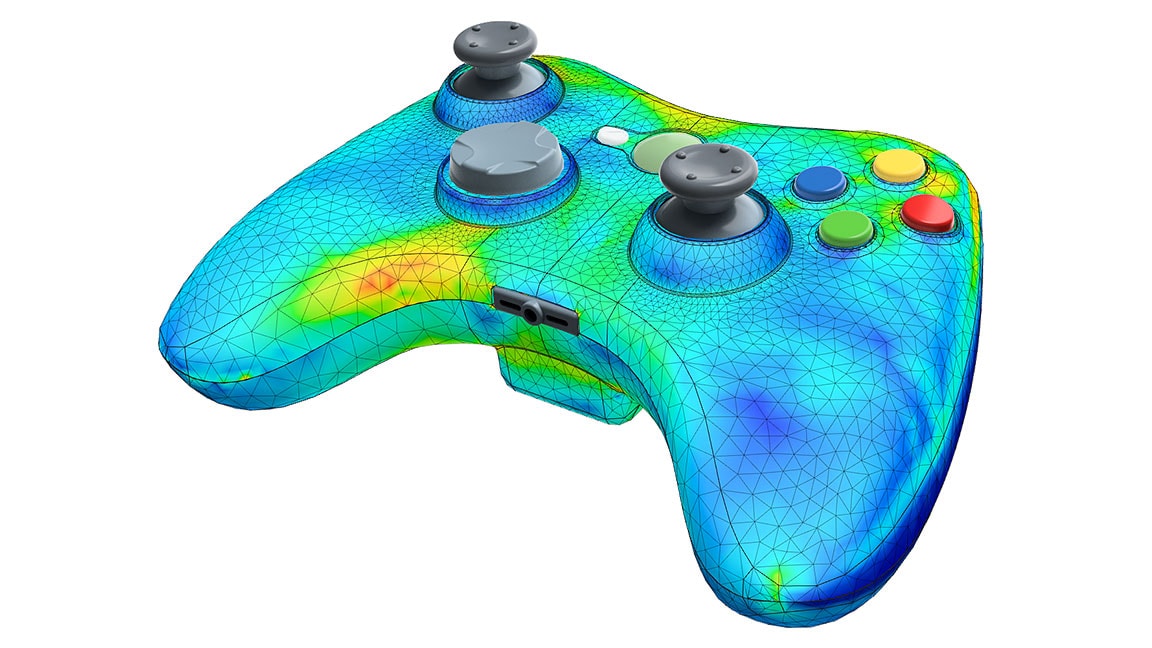 Simulation of a game controller in Inventor Nastran
