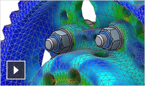 ビデオ：荷重条件の視覚化とボルト数の選択に役立つ 3D モデル 