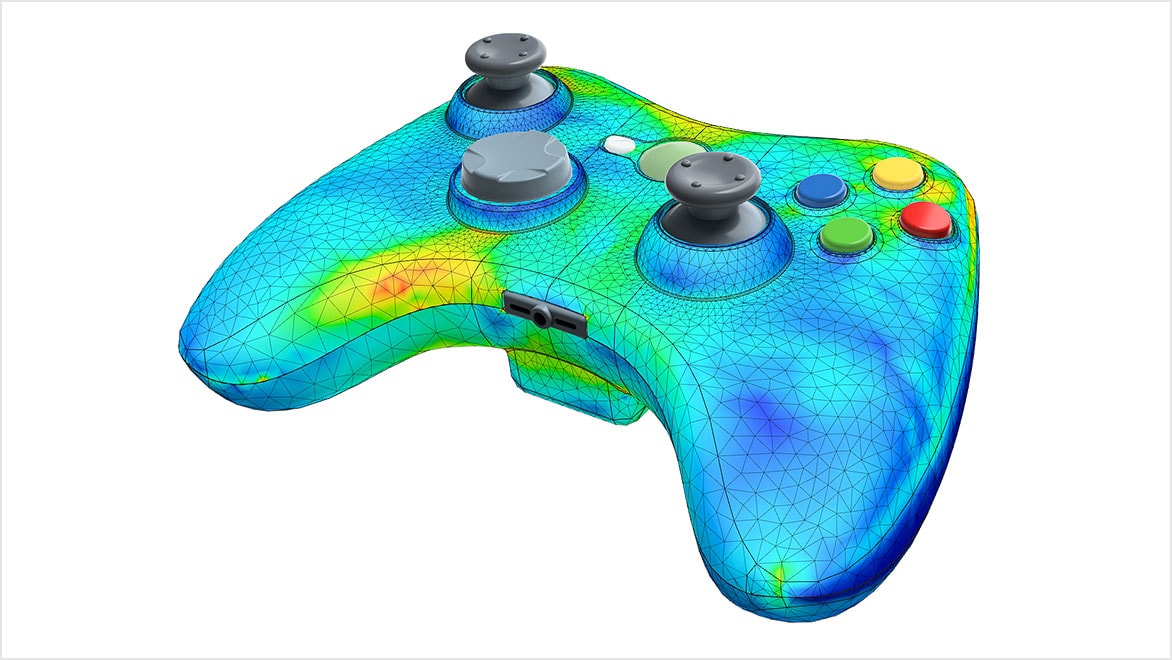 Simulation of a game controller in Inventor Nastran