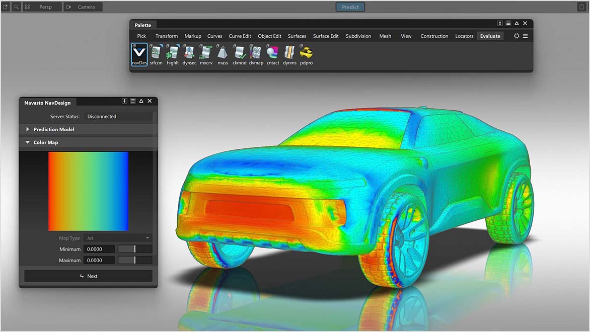 NavDesign integration window open in NAVPACK