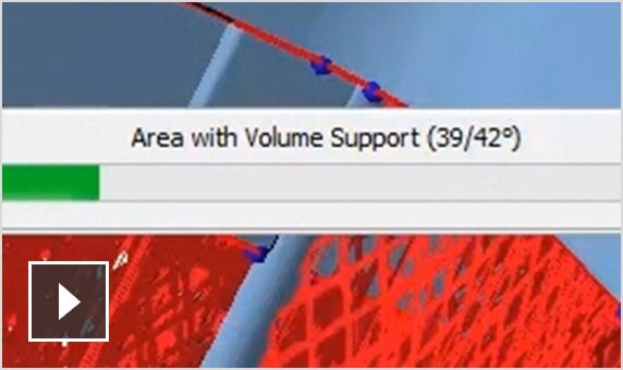 Video: Netfabb automatically generates support geometries only when they’re necessary, reducing volume and material used