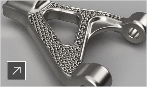 Manufactured part with lattice structure