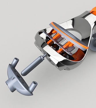 Shaver holder modeled in Fusion 360 product design software