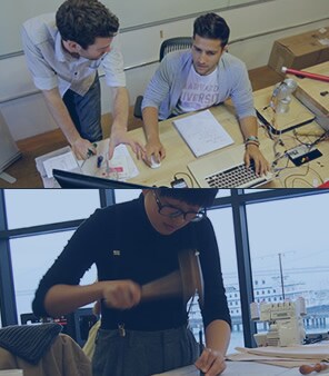 Team at Modbot designing robots