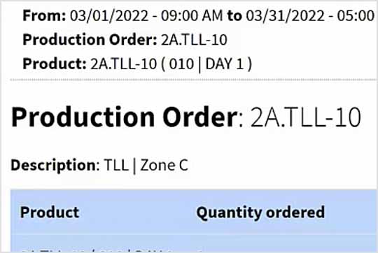 Track and analyze your entire production flow in real-time Production visibility user interface