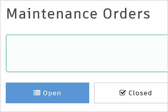 Manage preventive/corrective maintenance orders and requests Machine status menu in Prodsmart