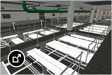 Rendering of water treatment plant