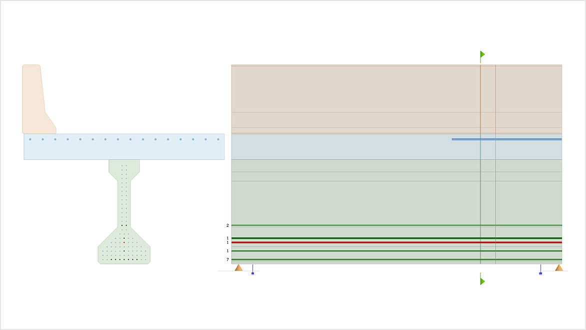 Graphical representation of girder design
