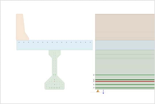 Graphical representation of girder design