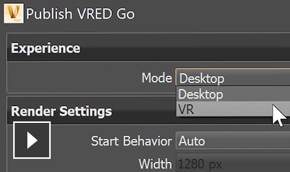 ビデオ：VRED Go ファイルを別のシステムで開いてシーンを確認