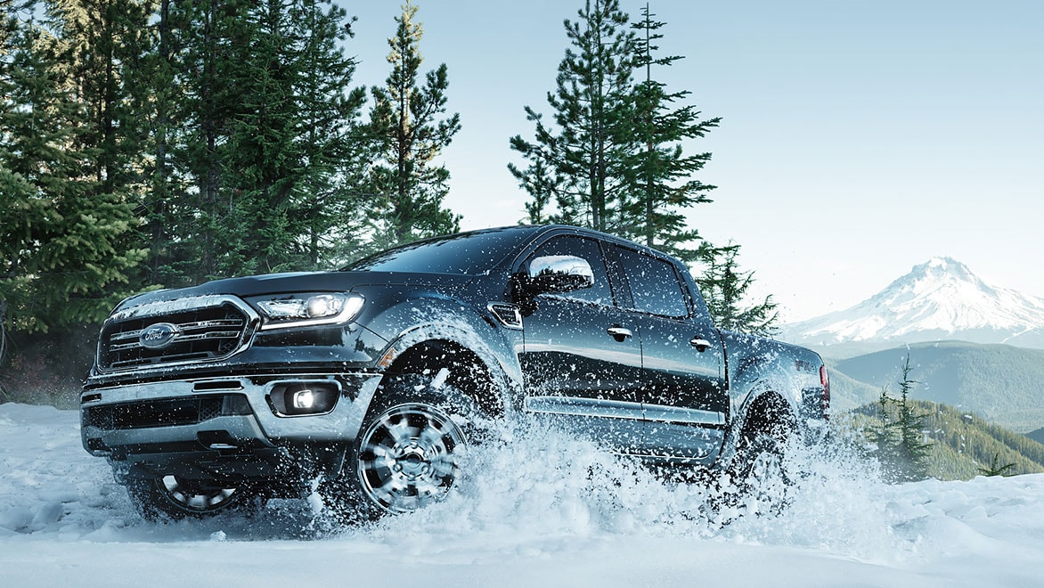 Ford Ranger snow action shot 