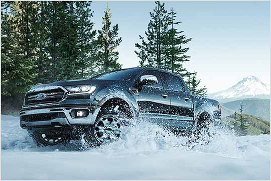 Ford Ranger snow action shot