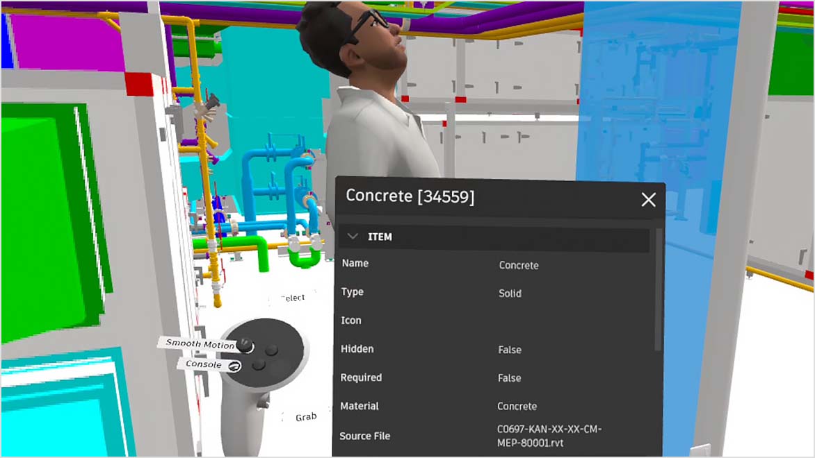 Application screenshot of BIM details 