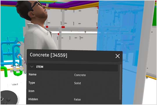 Application screenshot of BIM details 