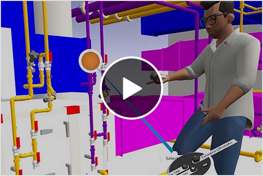 Animated video showing virtual reality 