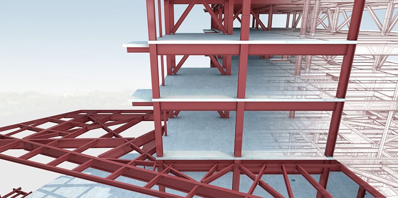 ウォータープレイス パーク プロジェクトの構造建物モデルのレンダリング
