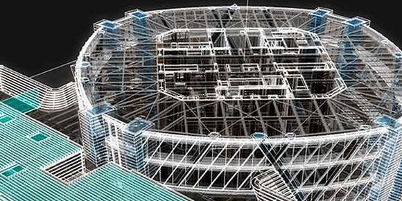 3-D model of building