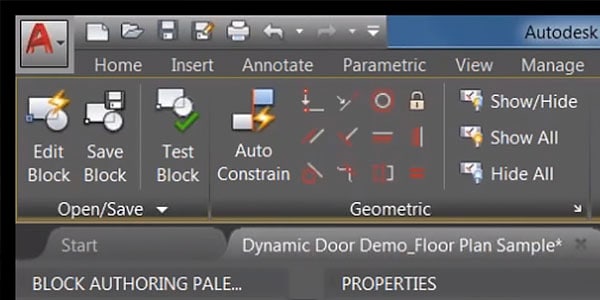 AutoCAD user interface demo