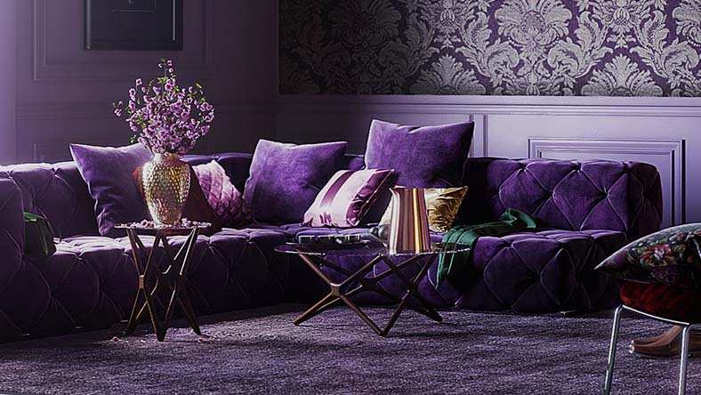 purple inspired interior design