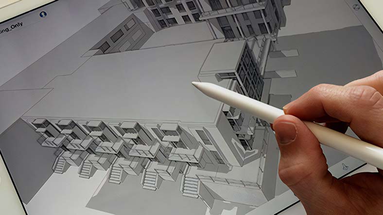 Sketch in 3D, anywhere, and design on an iPad with clients, on site, or anywhere inspiration strikes