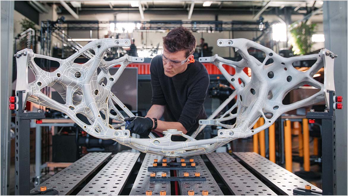 person working on design prototype